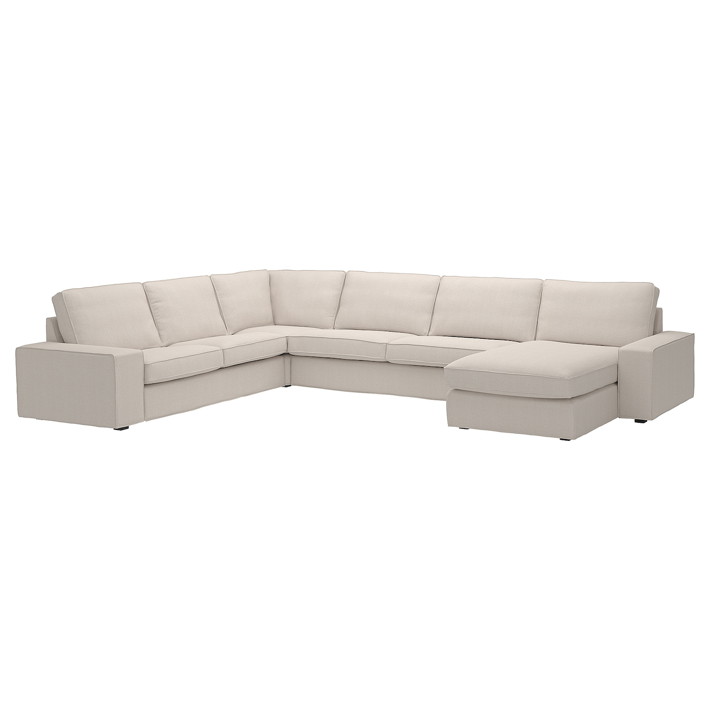 6-местный угловой диван и кушетка - IKEA KIVIK, 83x60x257/387см, серый/светло-серый, КИВИК ИКЕА