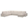 6-местный угловой диван и кушетка - IKEA KIVIK, 83x60x257/387см, серый/светло-серый, КИВИК ИКЕА