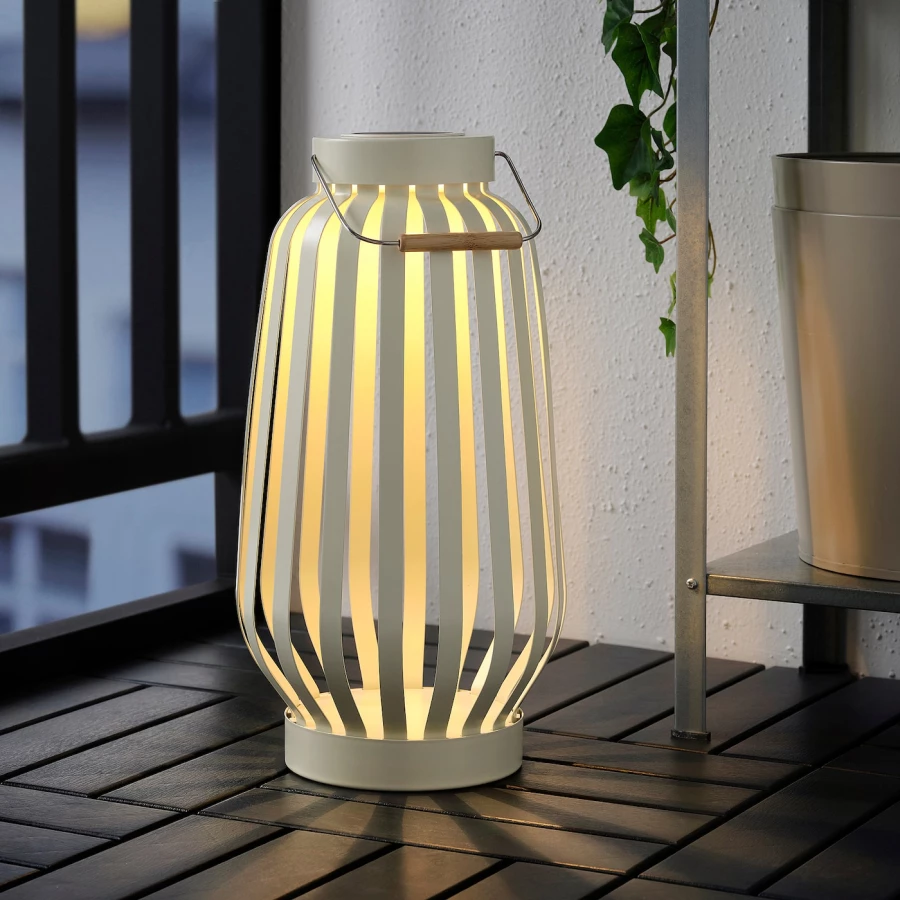 Декоративное лампа - SOLVINDEN IKEA/ СОЛВИНДЕН ИКЕА,42 см, бежевый (изображение №4)