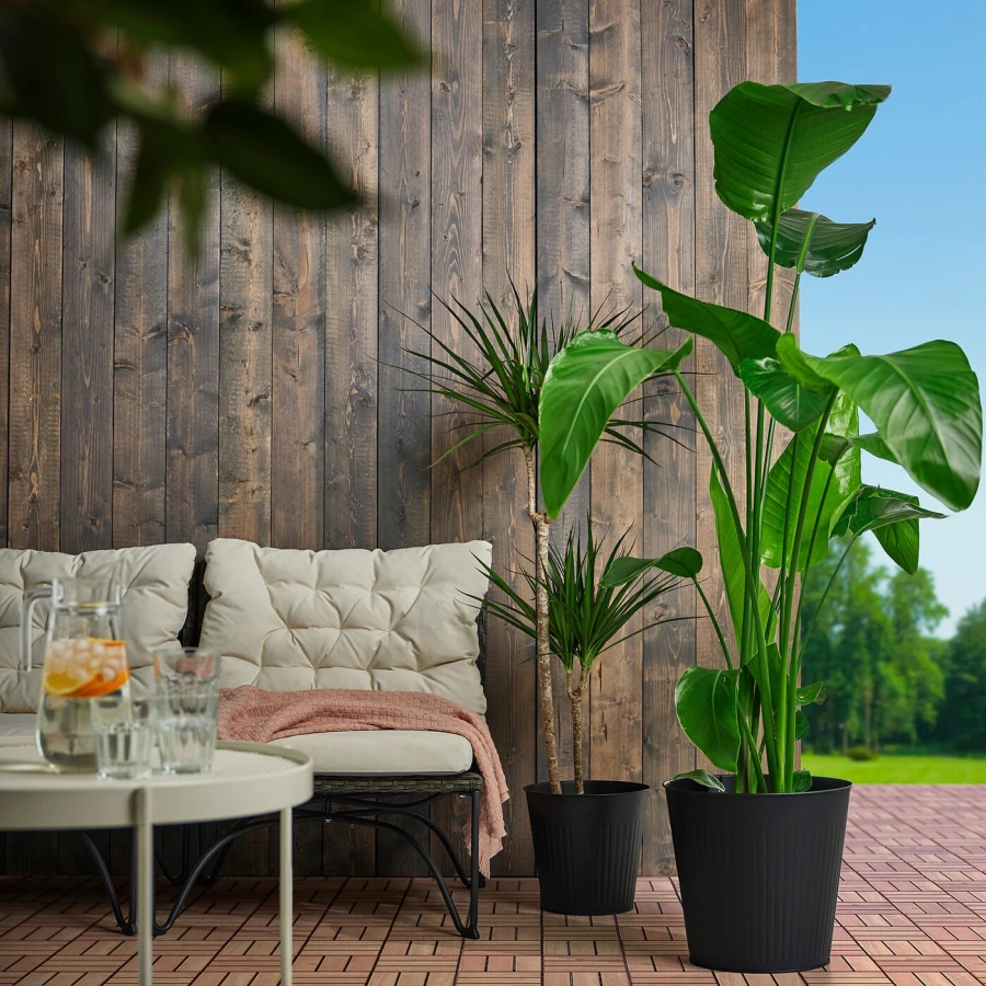 Горшок для растений - IKEA CITRONMELISS, 32 см, антрацит, ЦИТРОНМЕЛИСС ИКЕА (изображение №5)