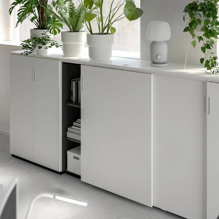 Шкаф для документов - IKEA GALANT/ГАЛАНТ ИКЕА, 120х45х80 см, белый (изображение №3)