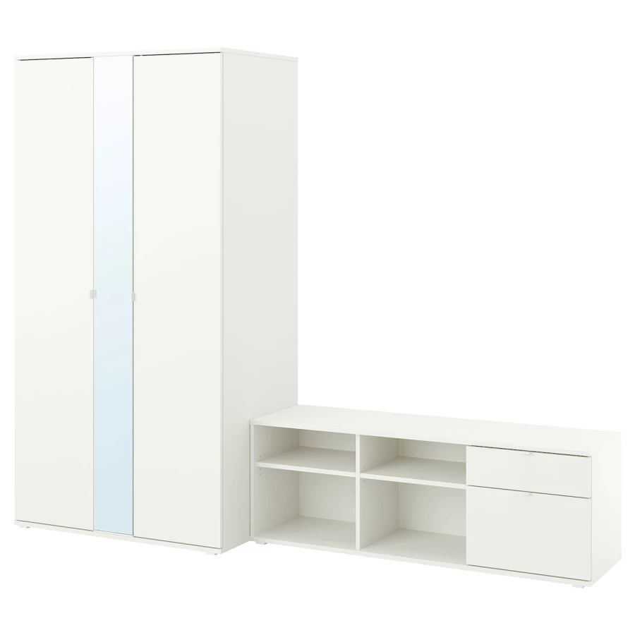 Шкаф - VIHALS IKEA/ВИХАЛС ИКЕА,200x57x200, белый (изображение №1)