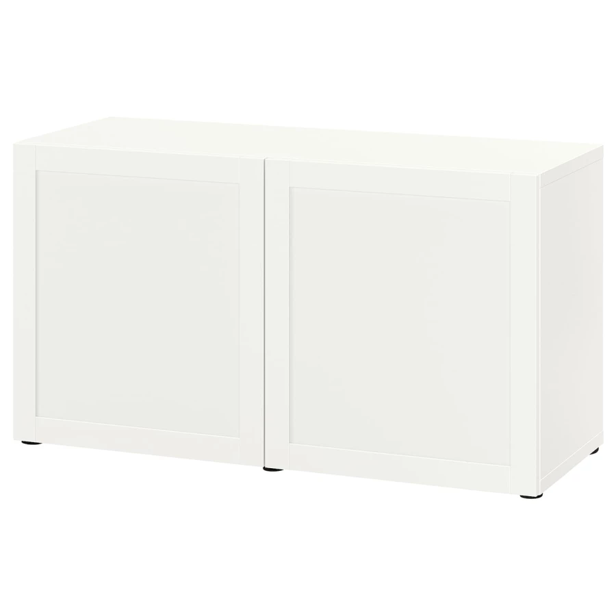 Комбинация для хранения - IKEA BESTÅ/BESTA/ БЕСТА/БЕСТО ИКЕА, 120x42x65 см, белый, (изображение №1)