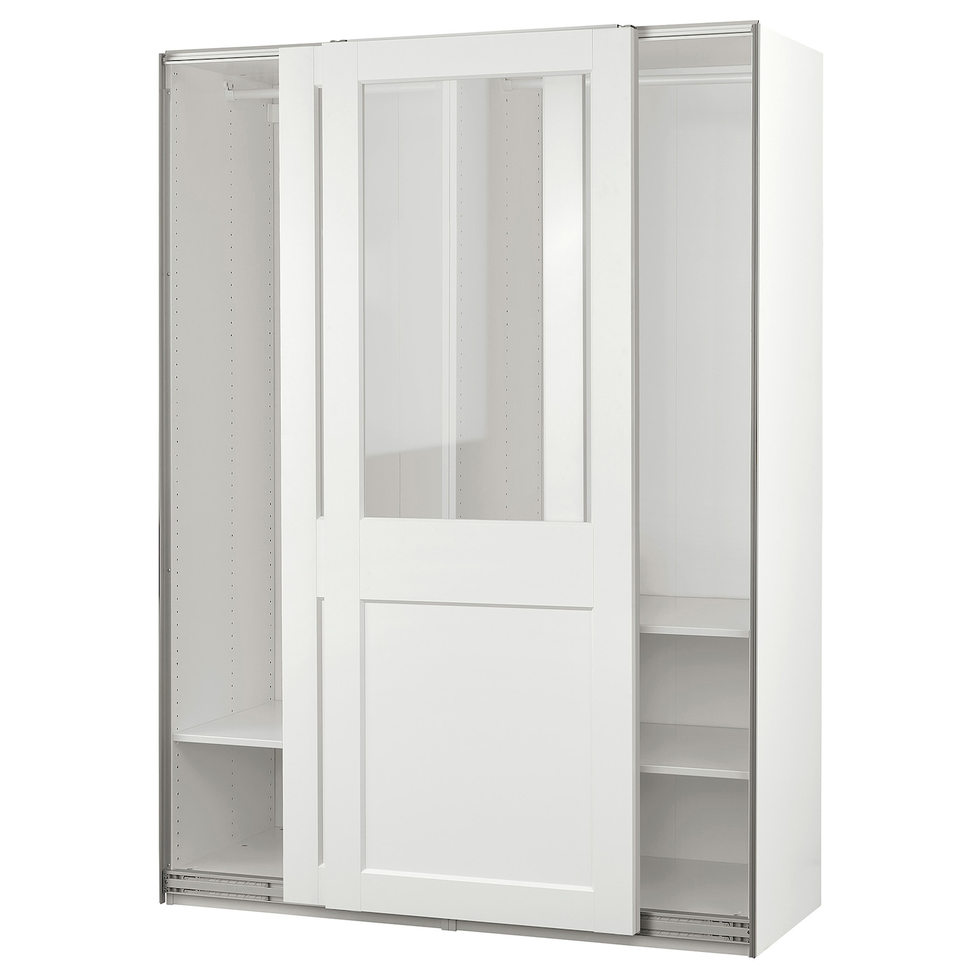 Шкаф-купе - PAX / GRIMO IKEA/ ПАКС/ ГРИМО ИКЕА, 150x66x201 см, белый
