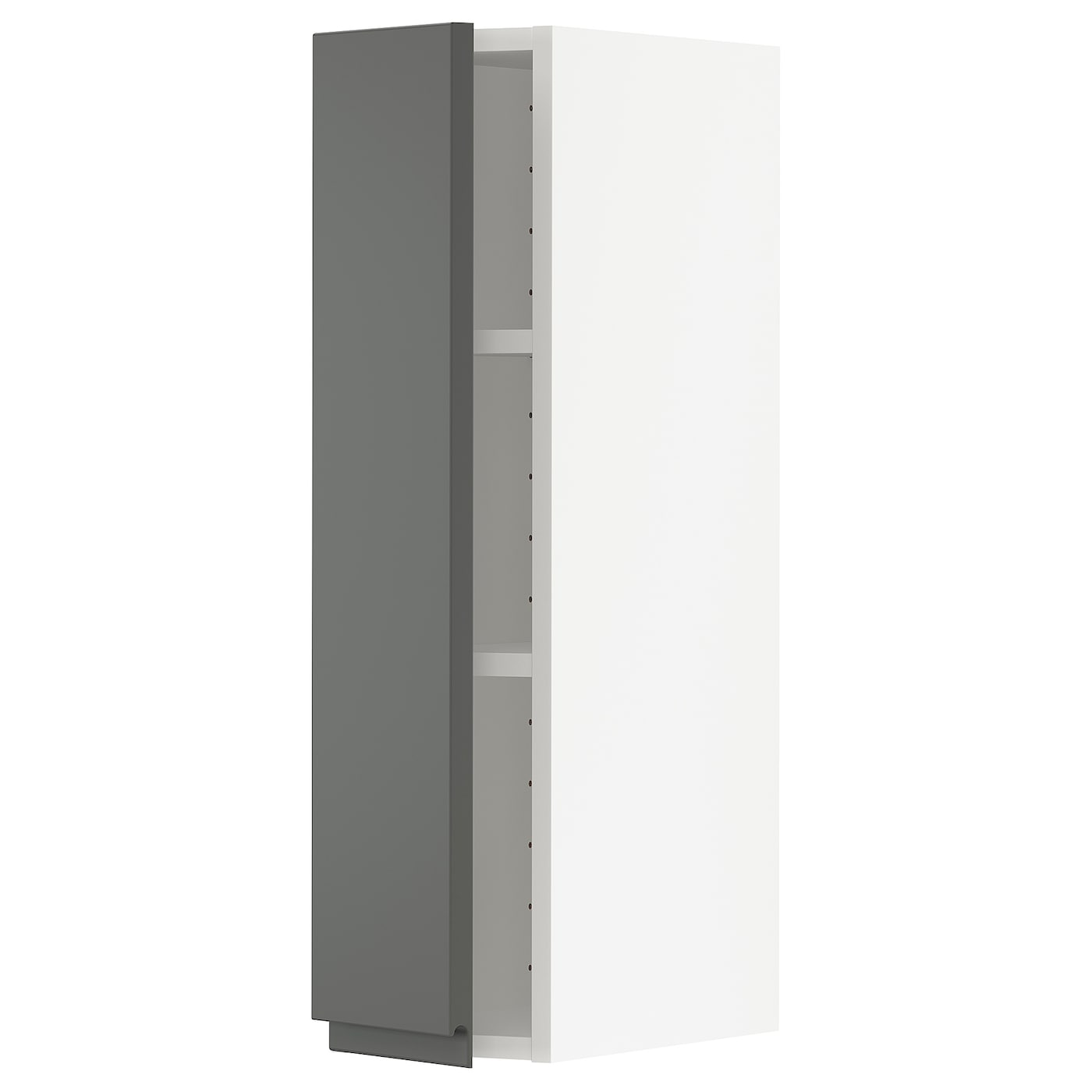 Навесной шкаф с полкой - METOD IKEA/ МЕТОД ИКЕА, 80х20 см, белый/темно-серый