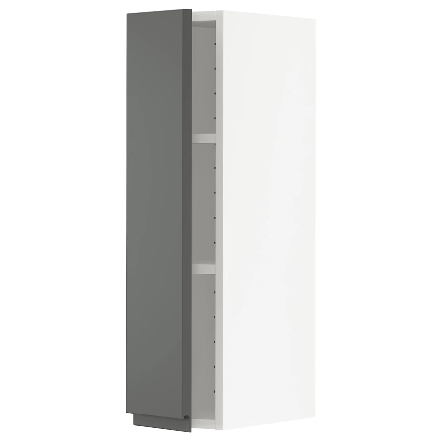 Навесной шкаф с полкой - METOD IKEA/ МЕТОД ИКЕА, 80х20 см, белый/темно-серый (изображение №1)
