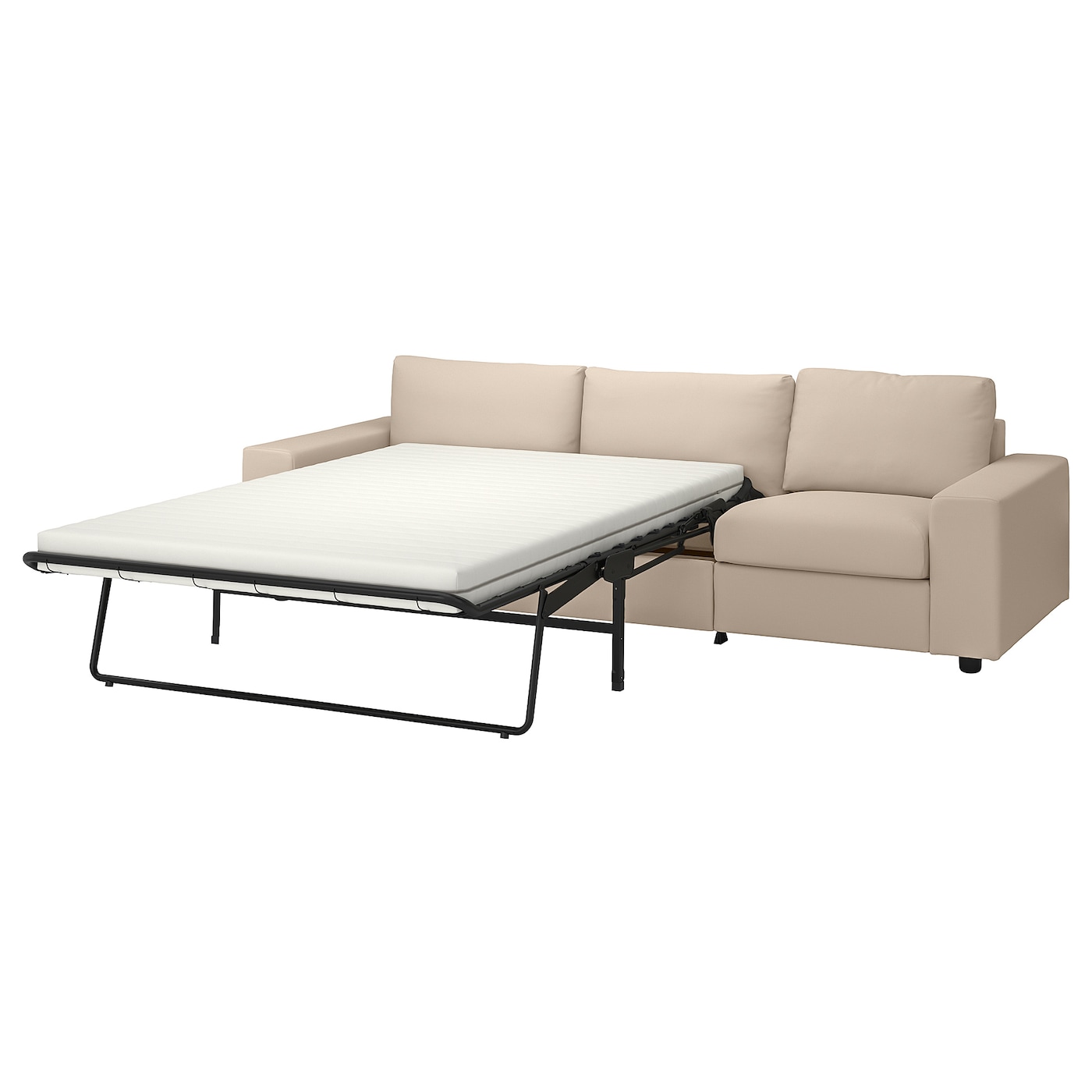 3-местный диван-кровать - IKEA VIMLE, 98x275см, бежевый, ВИМЛЕ ИКЕА