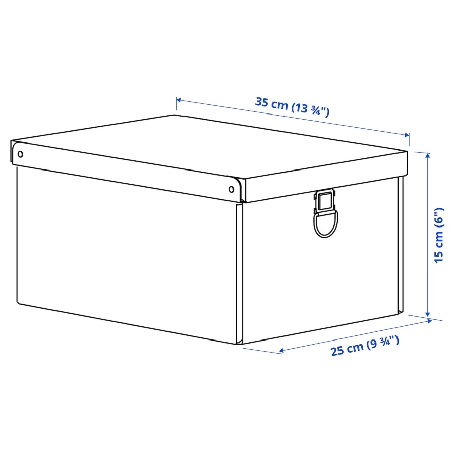 Коробка с крышкой - NIMM IKEA/ НИММ  ИКЕА, 35х25х15 см, черный (изображение №5)