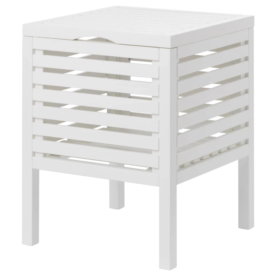 Столик придиванный - IKEA MUSKAN/МУСКАН ИКЕА, 50х37х37 см, белый (изображение №1)