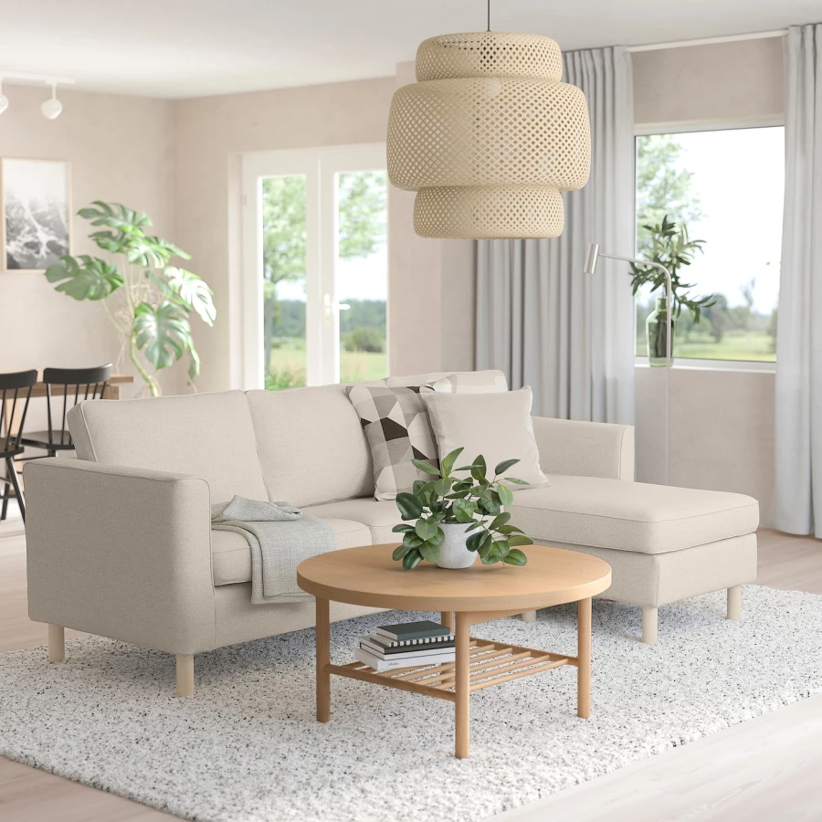 2-местный диван и шезлонг - IKEA PÄRUP/PARUP, 86x148x235см, серый/светло-серый, ПЭРУП ИКЕА (изображение №2)