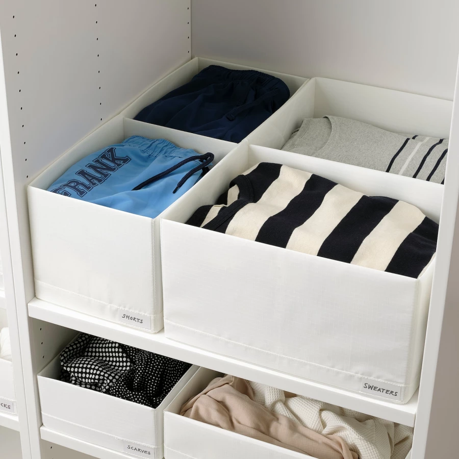 Коробка с отделениями - STUK IKEA/ СТУК  ИКЕА, 51х20х18 см, белый (изображение №5)