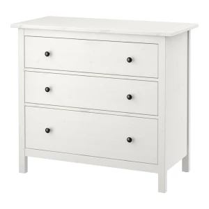 Комод с 3 ящиками - IKEA HEMNES ИКЕА ХЕМНЭС, 96x108 см, белый