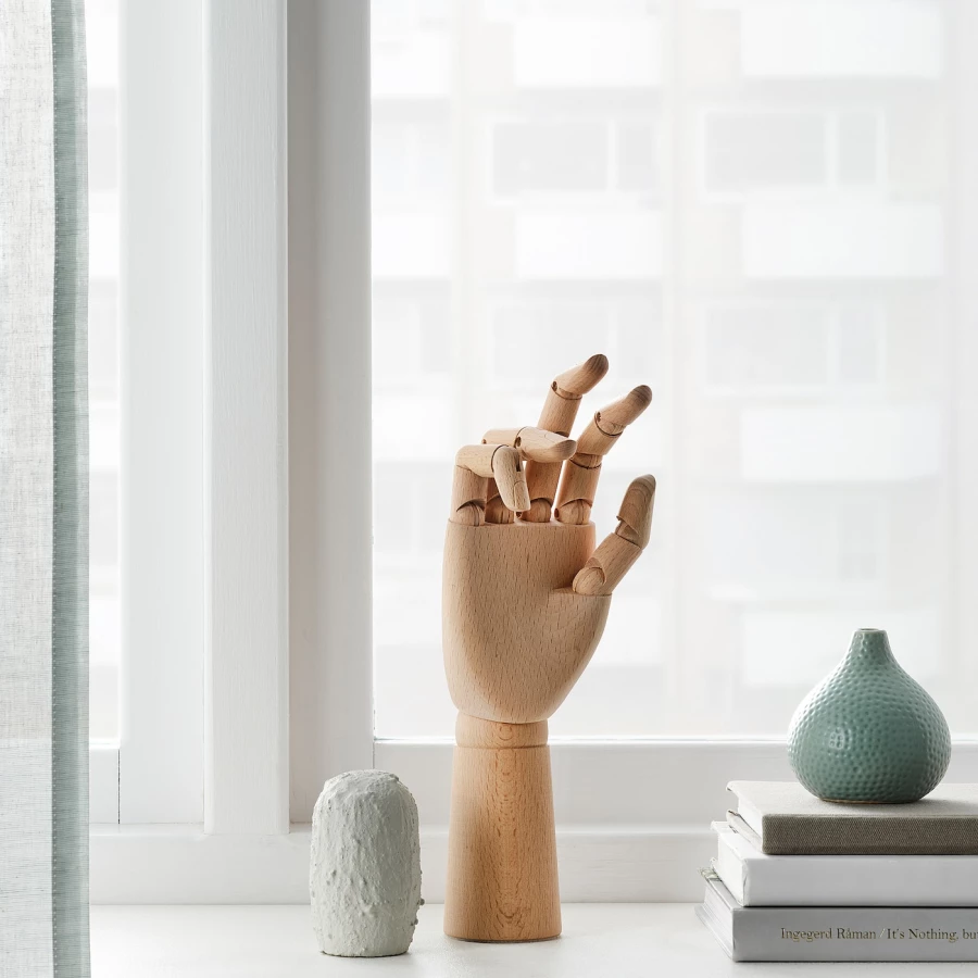 Украшение «рука» - HANDSKALAD  IKEA/ ХАНДСКАЛАД ИКЕА, 30 см, бежевый (изображение №2)