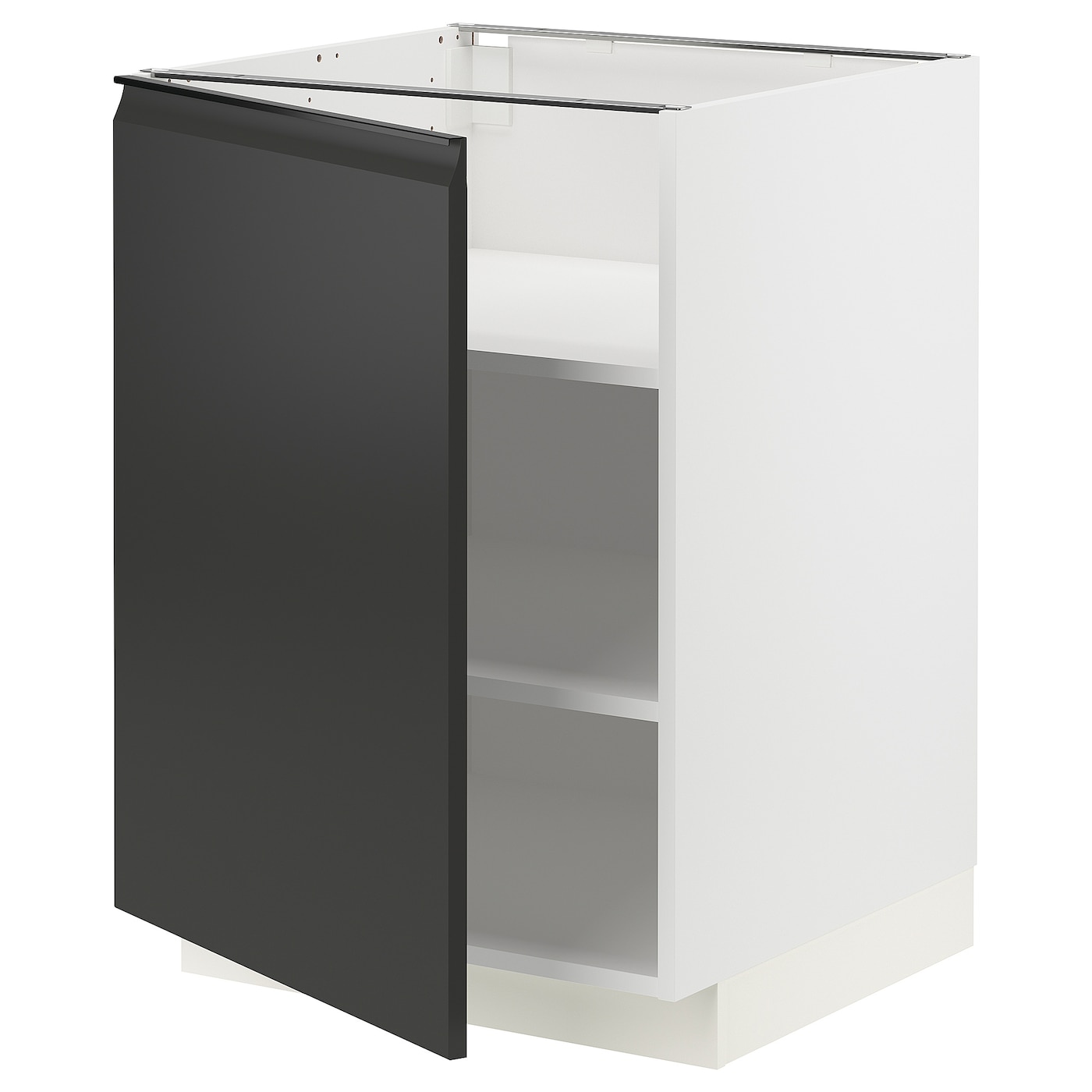 Напольный шкаф - IKEA METOD, 88x62x60см, белый/черный, МЕТОД ИКЕА