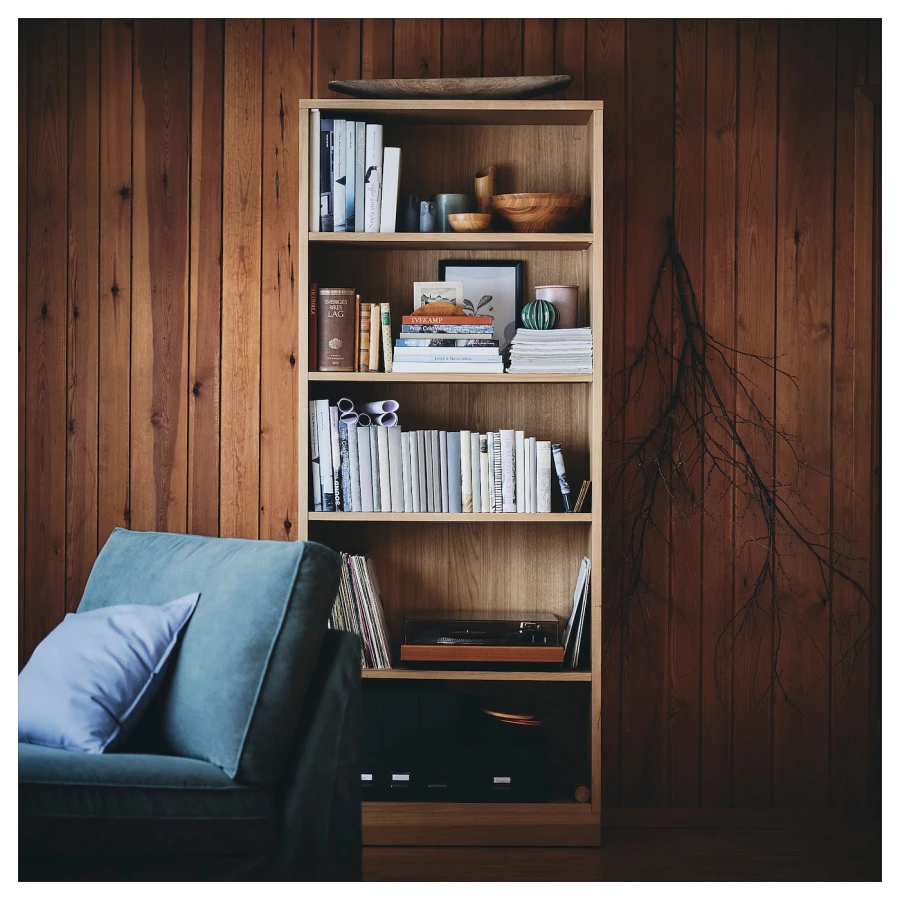 Книжный шкаф - TONSTAD IKEA/  ТОНСТАД  ИКЕА,  200,5х82 см, коричневый (изображение №2)