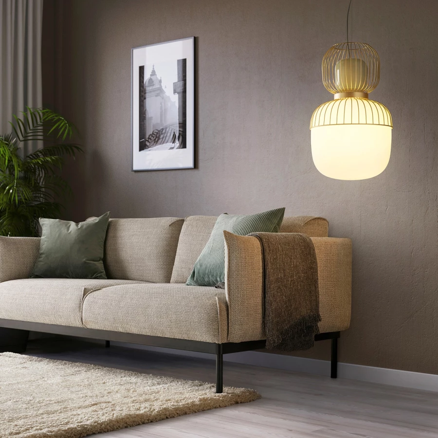 Подвесной светильник - PILBLIXT IKEA / ПИЛЬБЛИКСТ ИКЕА, 33 см, белый (изображение №3)