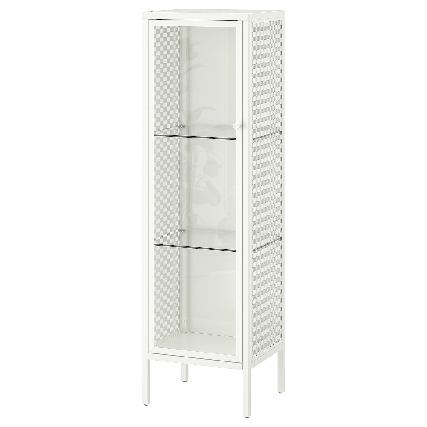 Шкаф со стеклянными дверцами - BAGGEBO IKEA/ БАГГЕБО ИКЕА, 116х34 см, белый