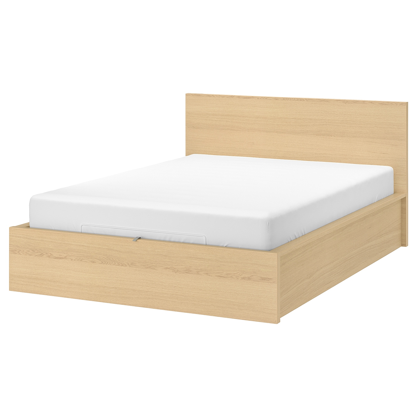 Кровать с ящиком для хранения - IKEA MALM, 200х180 см, под беленый дуб, МАЛЬМ ИКЕА