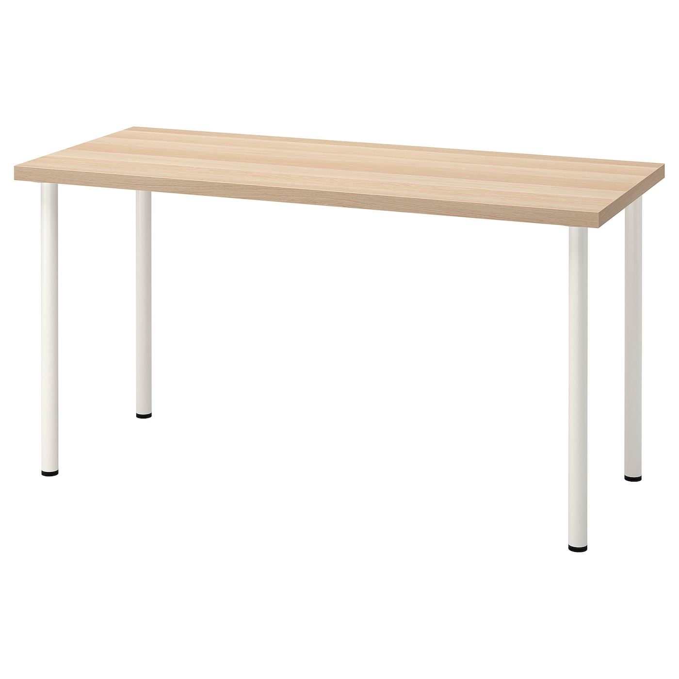 Письменный стол - IKEA LAGKAPTEN/ADILS, 140х60 см, под беленый дуб/белый, ЛАГКАПТЕН/АДИЛЬС ИКЕА