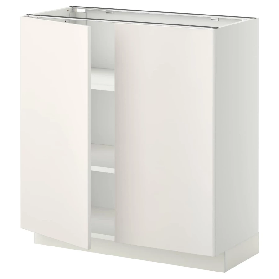 Напольный шкаф - IKEA METOD, 88x39x80см, белый, МЕТОД ИКЕА (изображение №1)