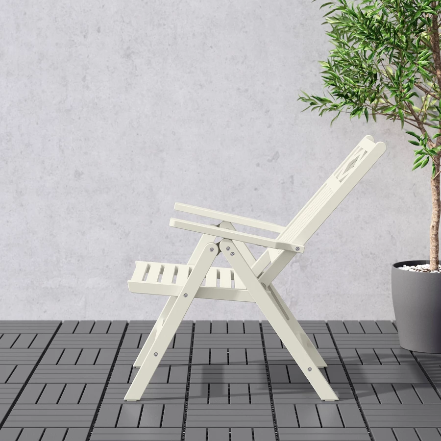 Садовое кресло - BONDHOLMEN IKEA/  БОНДХОЛЬМЕН ИКЕА,  107х58 см, белый (изображение №4)