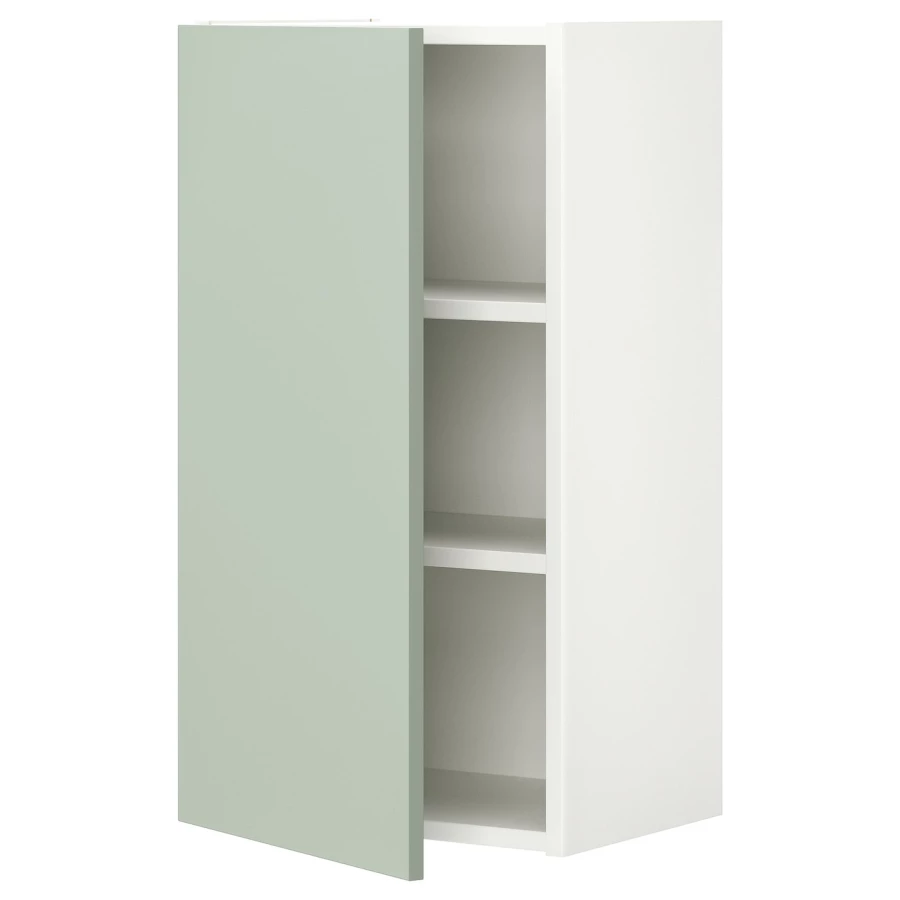 Навесной шкаф с полкой - ENHET   IKEA/ ЭНХЕТ ИКЕА, 40х75 см, белый/ зеленый (изображение №1)