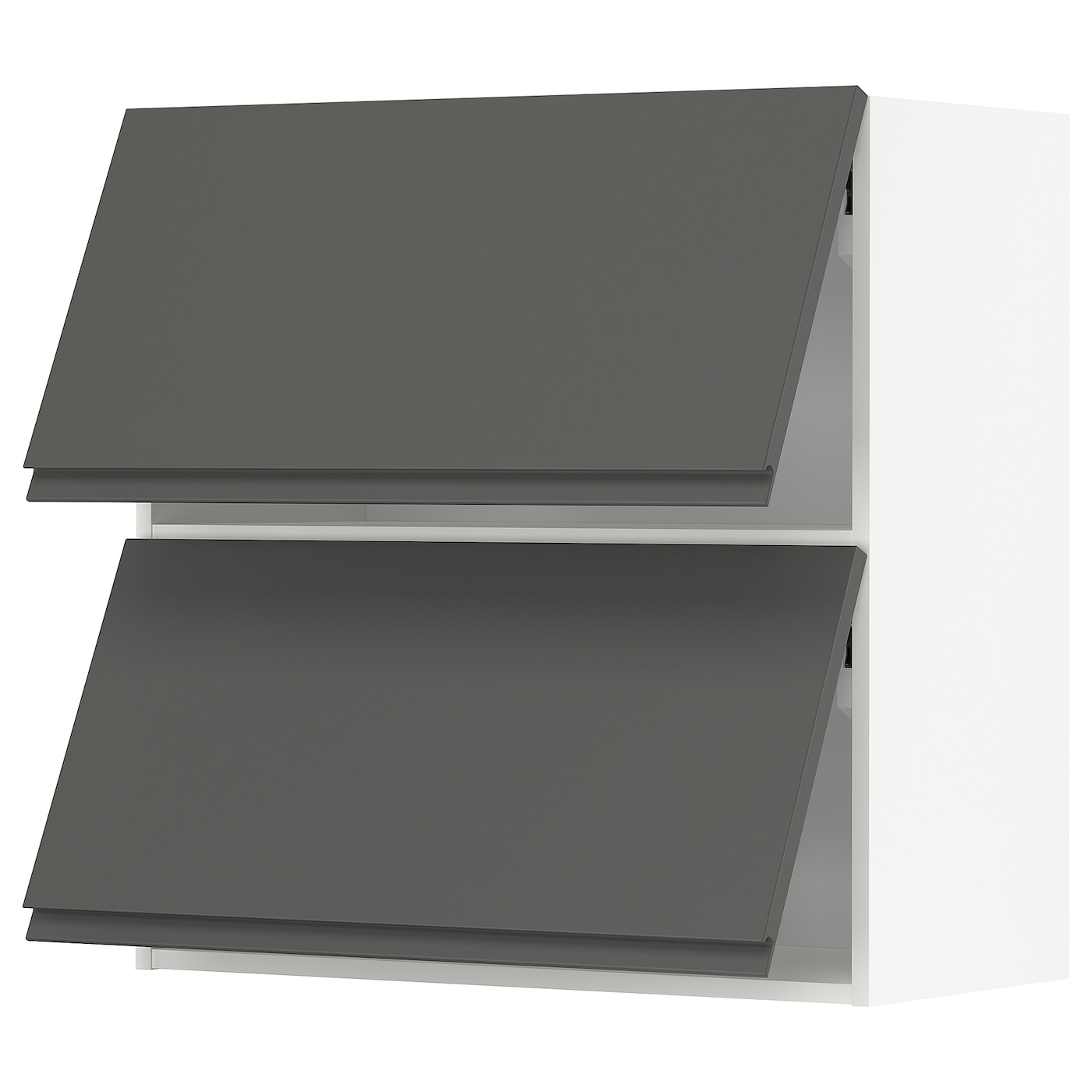 METOD Навесной шкаф - METOD IKEA/ МЕТОД ИКЕА, 80х80 см, белый/темно-серый