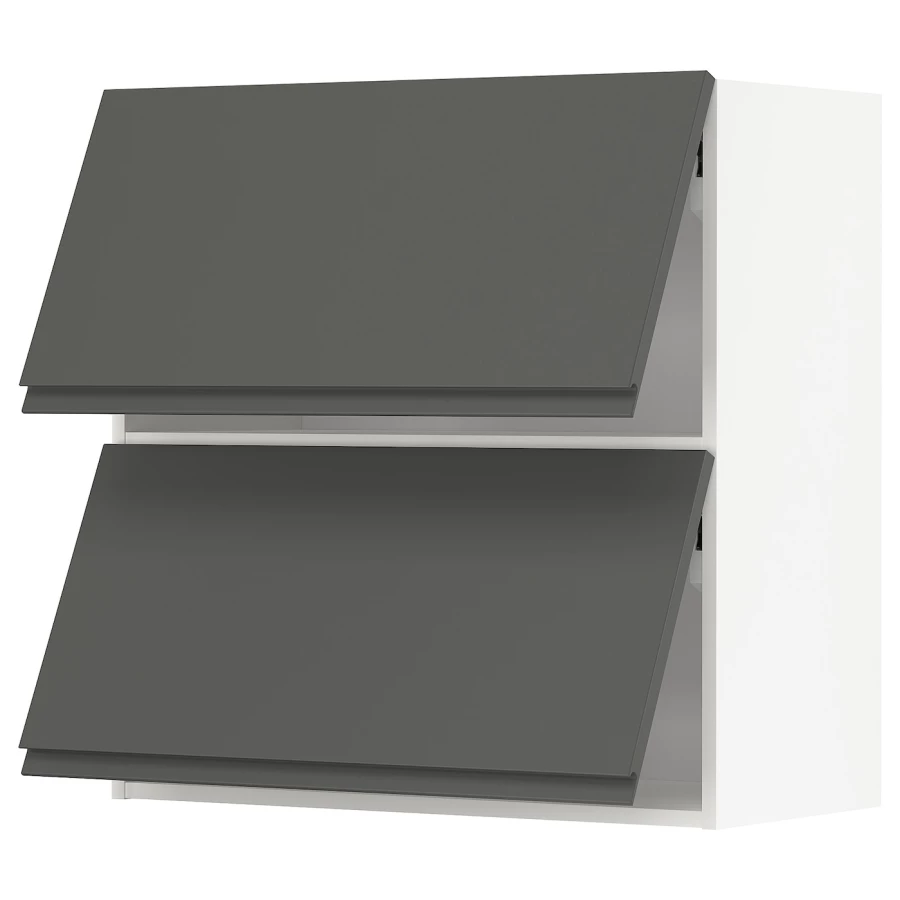 METOD Навесной шкаф - METOD IKEA/ МЕТОД ИКЕА, 80х80 см, белый/темно-серый (изображение №1)