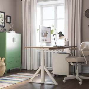Письменный стол - IKEA IDÅSEN/IDASEN, 160х80х63-127 см, коричневый/бежевый, ИДОСЕН ИКЕА