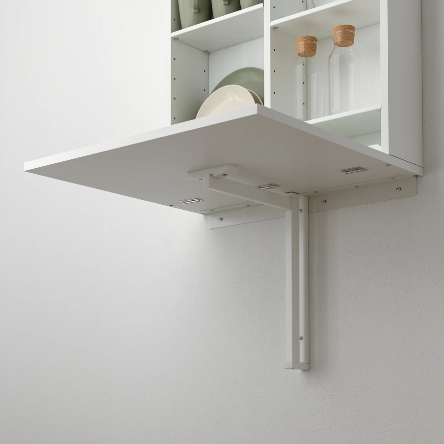 Кухонный стол - NORBERG/FRANKLIN IKEA/ НОРБЕРГ/ ФРАНКЛИН ИКЕЕА,129х41х10 см, белый/черный (изображение №6)