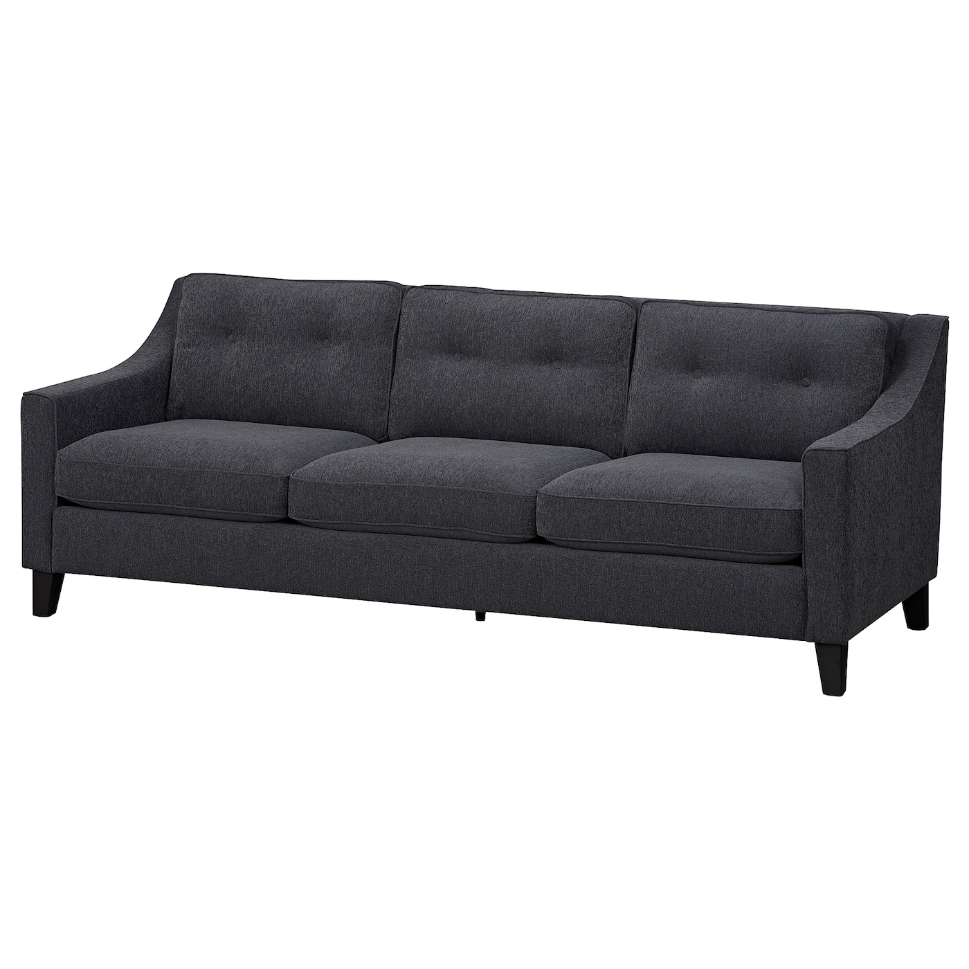 3-местный диван - IKEA FRÖSLÖV/FROSLOV/ФРЕСЛЕВ ИКЕА, 84х92х227 см, черный