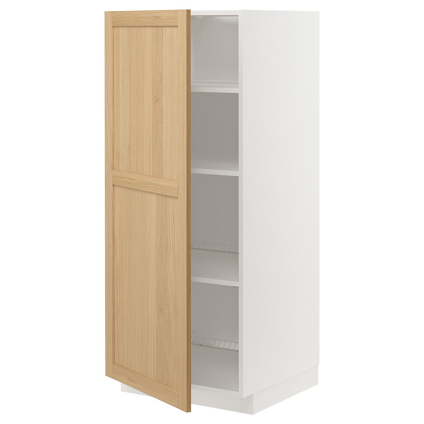 Напольный шкаф - METOD IKEA/ МЕТОД ИКЕА,  140х60хх60  см, белый/под беленый дуб