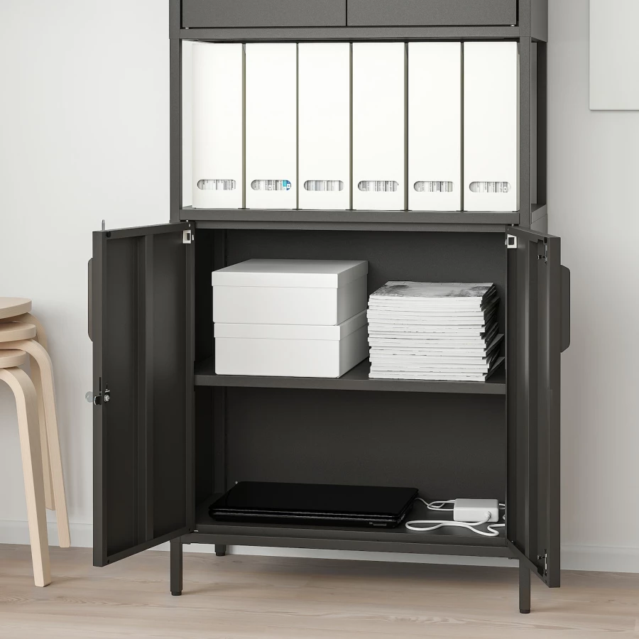 Шкаф - TROTTEN IKEA/ ТРОТТЕН ИКЕА,  173х70 см, черный (изображение №2)