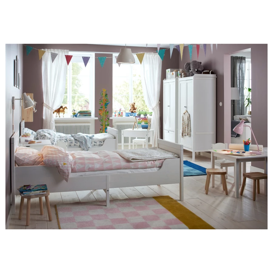 Кровать одноярусная - IKEA SUNDVIK/LURÖY/LURОY/СУНДВИК/ЛУРОЙ ИКЕА  , 80x200 см, белый (изображение №5)