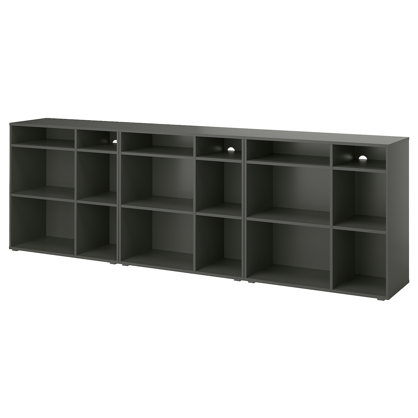 Комбинация для хранения - VIHALS  IKEA/ ВИХАЛС ИКЕА, 286х37х90 см, серый