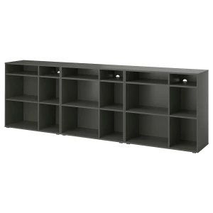 Комбинация для хранения - VIHALS IKEA/ ВИХАЛС ИКЕА, 286х37х90 см, серый