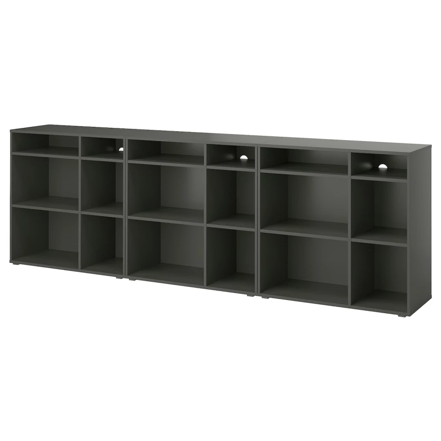 Комбинация для хранения - VIHALS  IKEA/ ВИХАЛС ИКЕА, 286х37х90 см, серый (изображение №1)