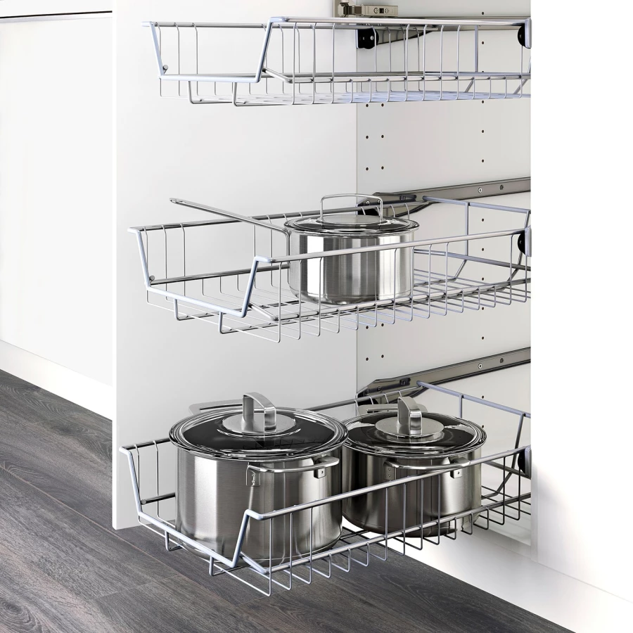 Напольный шкаф - IKEA METOD, 88x62x40см, черный/бордовый, МЕТОД ИКЕА (изображение №3)