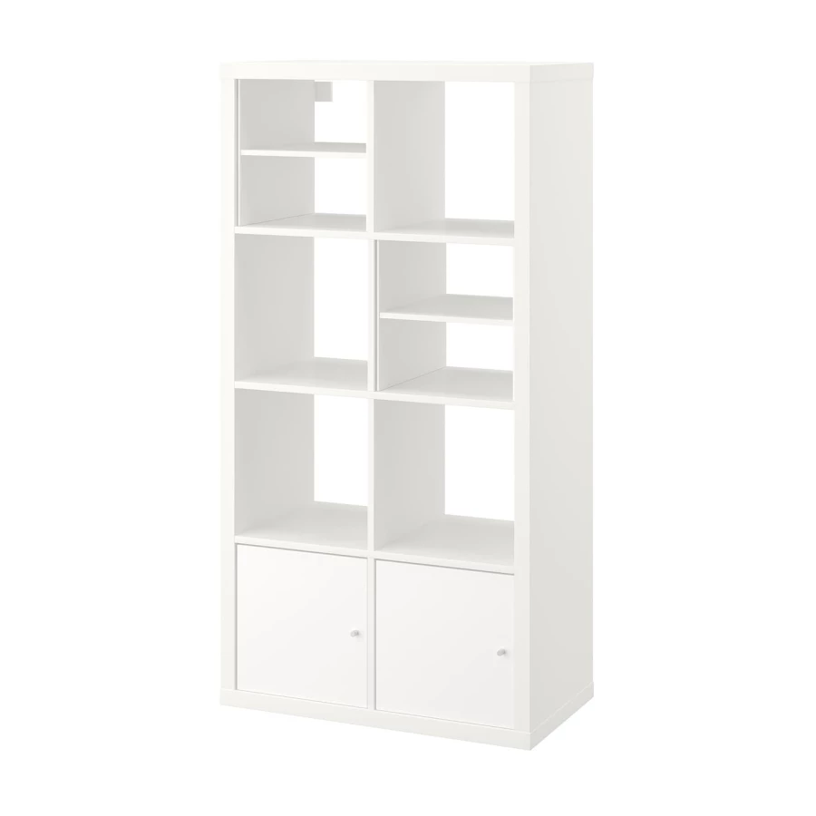 Книжный шкаф - IKEA KALLAX, 147х39х77 см, белый, КАЛЛАКС ИКЕА (изображение №1)