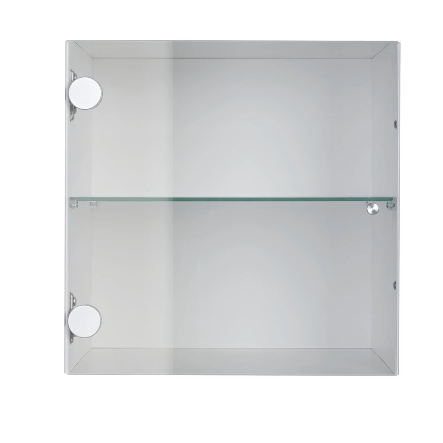 Вставка со стеклянной дверцей - KALLAX IKEA/КАЛЛАКС ИКЕА, 33х33 см, белый/бежевый (изображение №2)