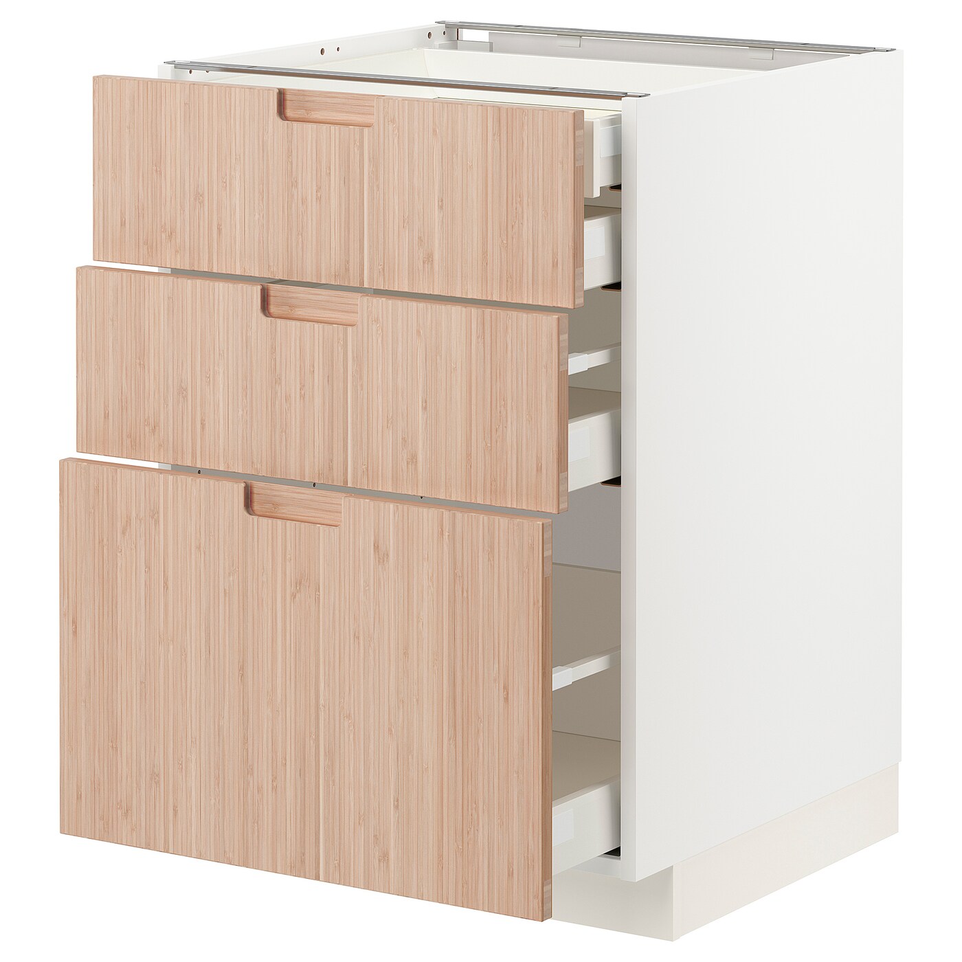 Напольный шкаф  - IKEA METOD MAXIMERA, 88x61,6x60см, белый/светло-коричневый, МЕТОД МАКСИМЕРА ИКЕА