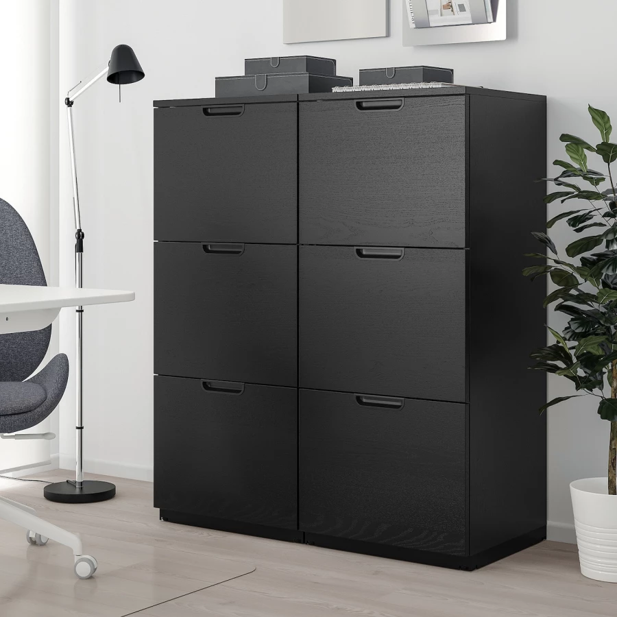 Комбинация с ящиками - IKEA GALANT/ГАЛАНТ ИКЕА, 120х45х102 см, черный (изображение №2)