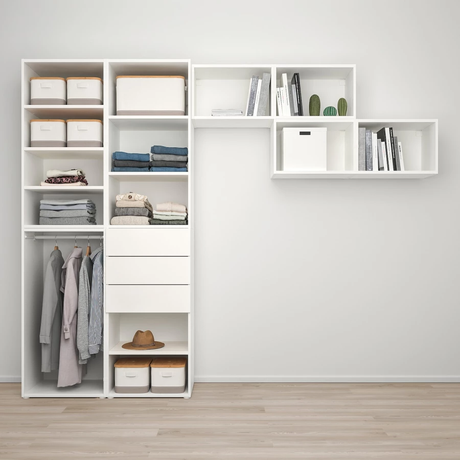 Платяной шкаф - PLATSA/IKEA/ ПЛАТСА ИКЕА,300x57x241 см, белый (изображение №2)