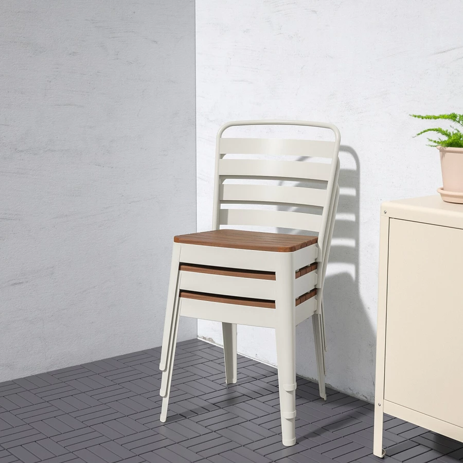 Стол и 4 стула - NORDVIKEN / NORRMANSÖ IKEA/ НОРДВИКЕН/НОРРМАНСЕ ИКЕА, 223/152х95 см, белый/коричневый (изображение №3)