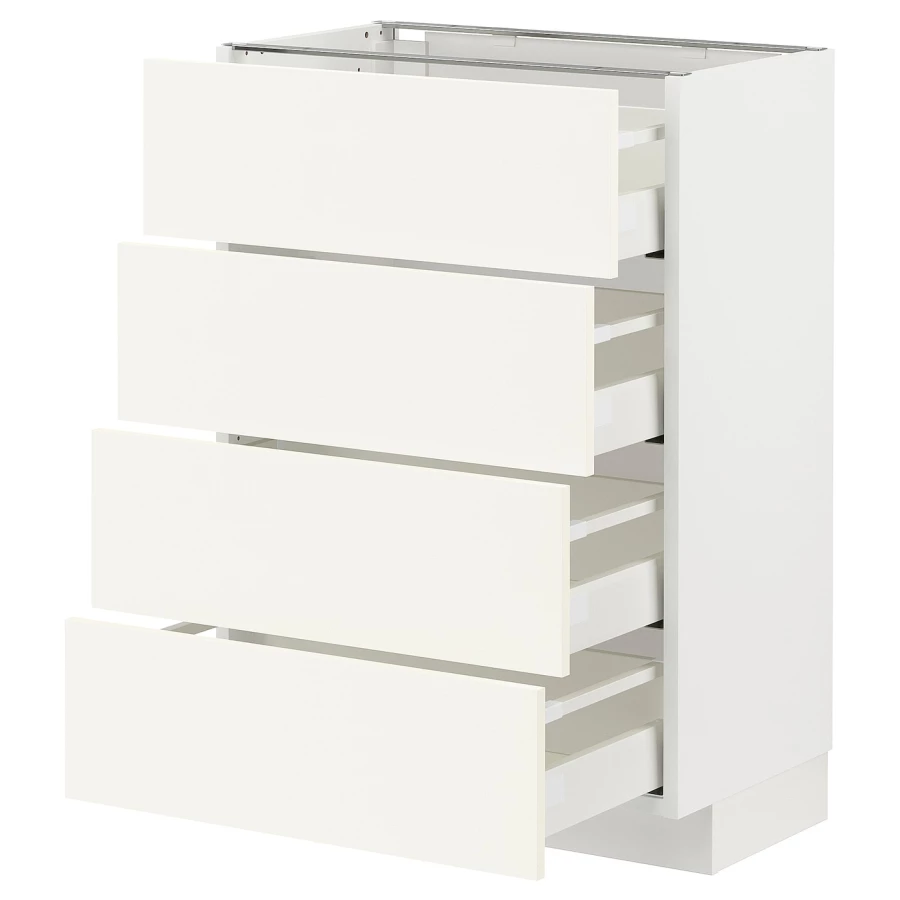 Напольный шкаф  - IKEA METOD MAXIMERA, 88x39,2x60см, белый, МЕТОД МАКСИМЕРА ИКЕА (изображение №1)