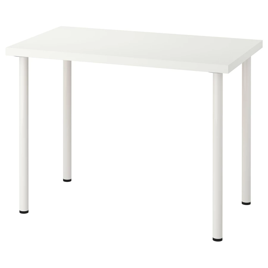 Письменный стол - IKEA LINNMON/ADILS, 100x60 см, белый, ЛИННМОН/АДИЛЬС ИКЕА (изображение №1)