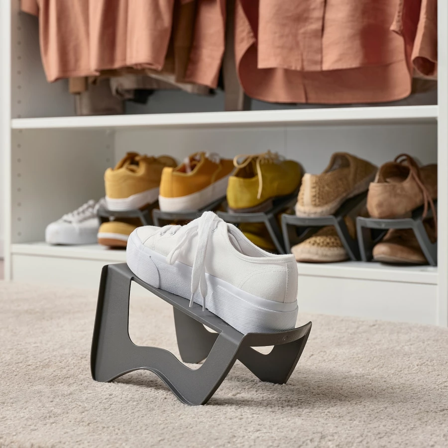 Органайзер для обуви - MURVEL  IKEA/ МУРВЕЛЬ ИКЕА, 14х14х24 см,  серый (изображение №6)