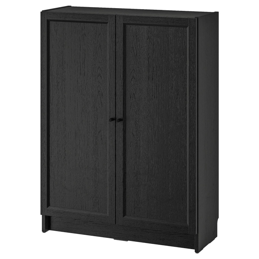 Книжный шкаф -  BILLY / OXBERG IKEA/ БИЛЛИ/ ОКСБЕРГ ИКЕА, 80х30х106 см, черный (изображение №1)