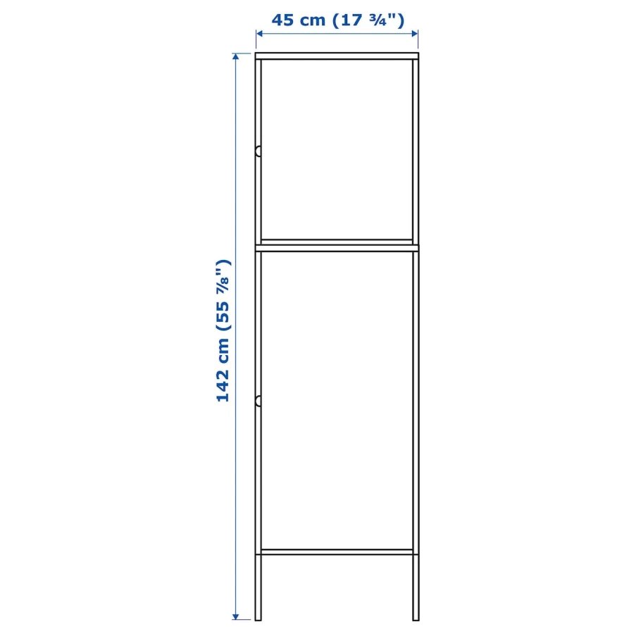 Комбинация с дверями - IKEA HÄLLAN/HALLAN/ХЭЛЛАН ИКЕА, 142х47х45 см, белый (изображение №7)