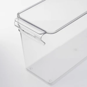 Второе фото. Контейнер для продуктов с крышкой - IKEA KLIPPKAKTUS, 32х10х15 см, прозрачный, КЛИППКАКТУС ИКЕА
